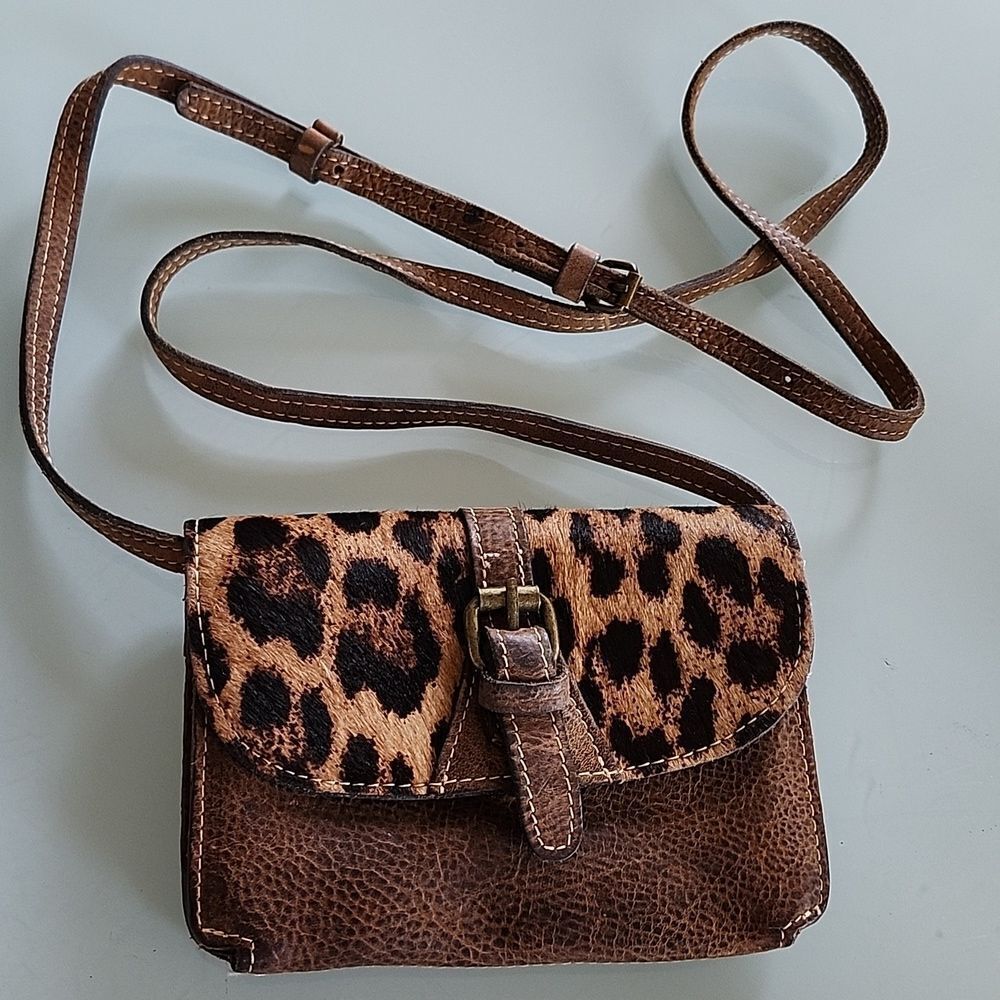 Patricia Nash Torri Boho Coastal Cowgirl Leather And Calfhair Bag